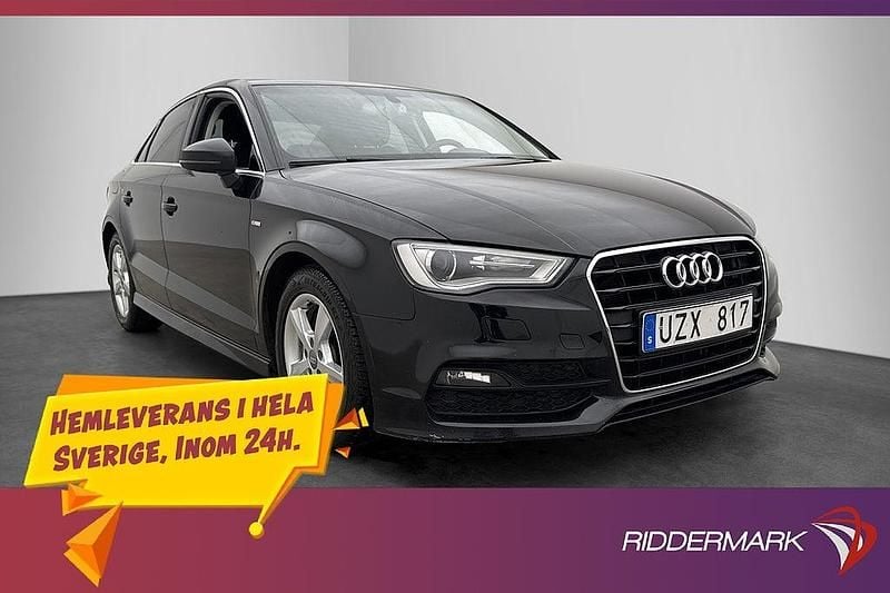 Svart Begagnad 2014 Audi A3 S-Line Sedan | 139 900 kr - Bild 1/3