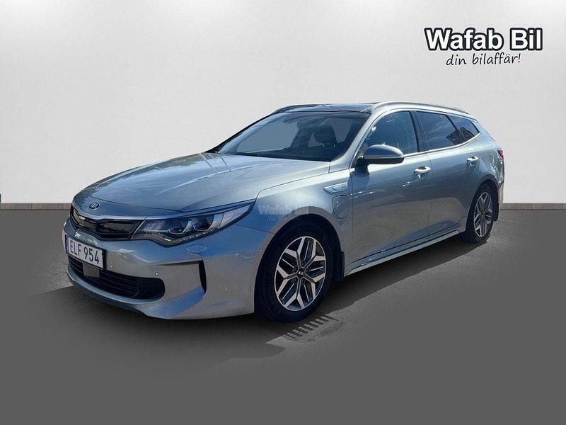 Grå Begagnad 2018 Kia Optima Hybrid Advance Sedan | 219 900 kr (Dyr) - Bild 1/4