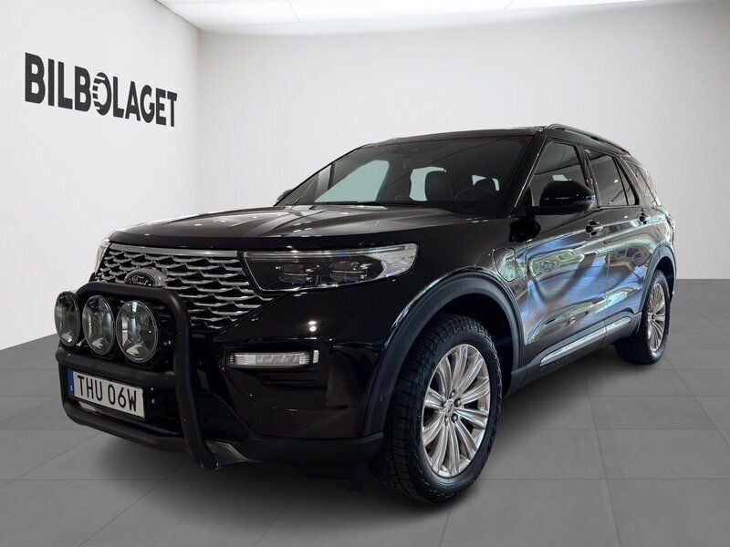 Svart Begagnad 2021 Ford Explorer Platinum SUV | 459 800 kr (Superpris) - Bild 1/4