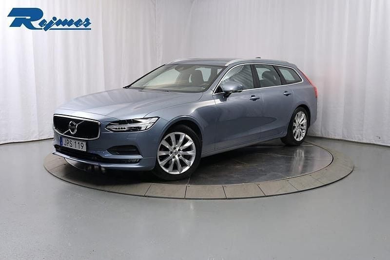 Ljusblå (mussel blue metallic) Begagnad 2018 Volvo V90 Business Edition Kombi | 219 800 kr (Bra pris) - Bild 1/4