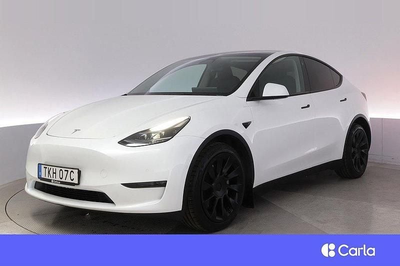 Vit Begagnad 2022 Tesla Model Y Long Range AWD SUV | 398 900 kr - Bild 1/4