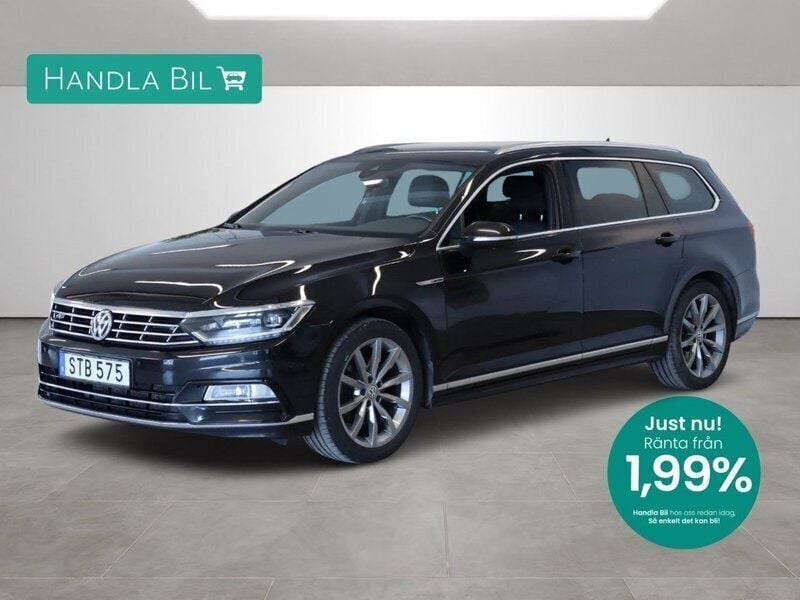 Svart Begagnad 2018 VW Passat R-line Kombi | 224 900 kr (Marknadspris) - Bild 1/4