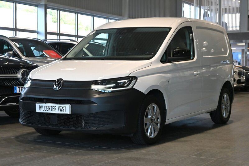 Vit Begagnad 2021 VW Caddy Minibuss | 199 000 kr (Superpris) - Bild 1/4
