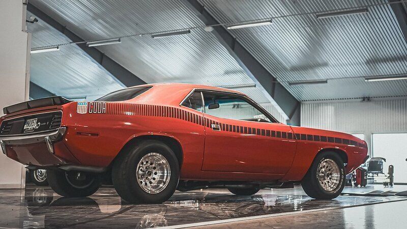 Begagnad Plymouth Barracuda 375 HK (275 kW) 1970 Orange Sportkupé