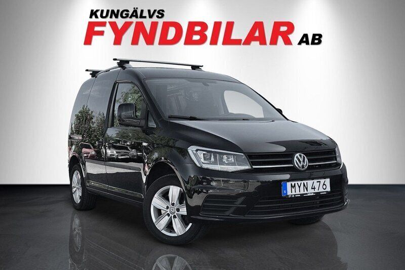 Svart Begagnad 2016 VW Caddy Minibuss | 114 900 kr (Bra pris) - Bild 1/4