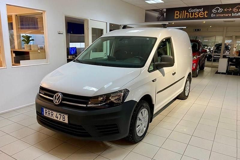 Vit Begagnad 2019 VW Caddy Minibuss | 139 800 kr (Marknadspris) - Bild 1/3
