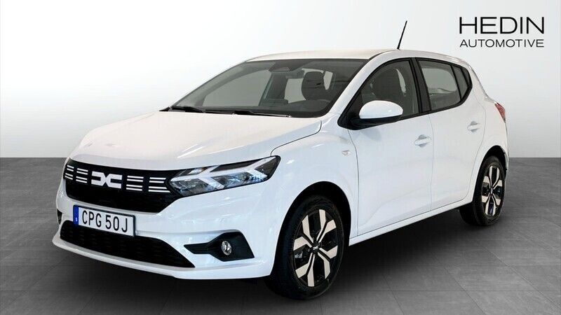 Vit (white) Ny 2025 Dacia Sandero Expression Halvkombi | 219 900 kr (Marknadspris) - Bild 1/4