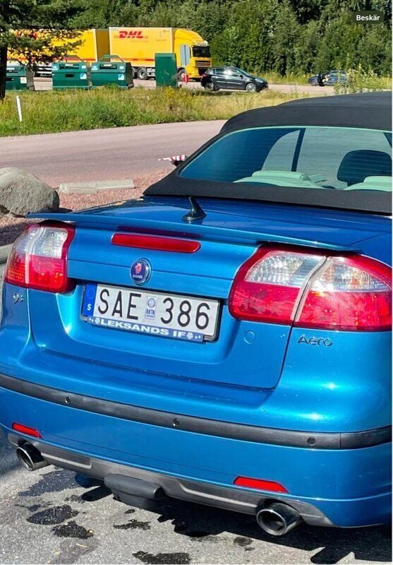 Blå Begagnad 2007 Saab 9-3 Cabriolet Aero Cab | 180 000 kr - Bild 1/4