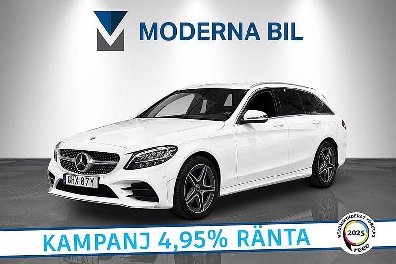 Vit Begagnad 2019 Mercedes C200 AMG line Kombi | 249 900 kr (Marknadspris) - Bild 1/4
