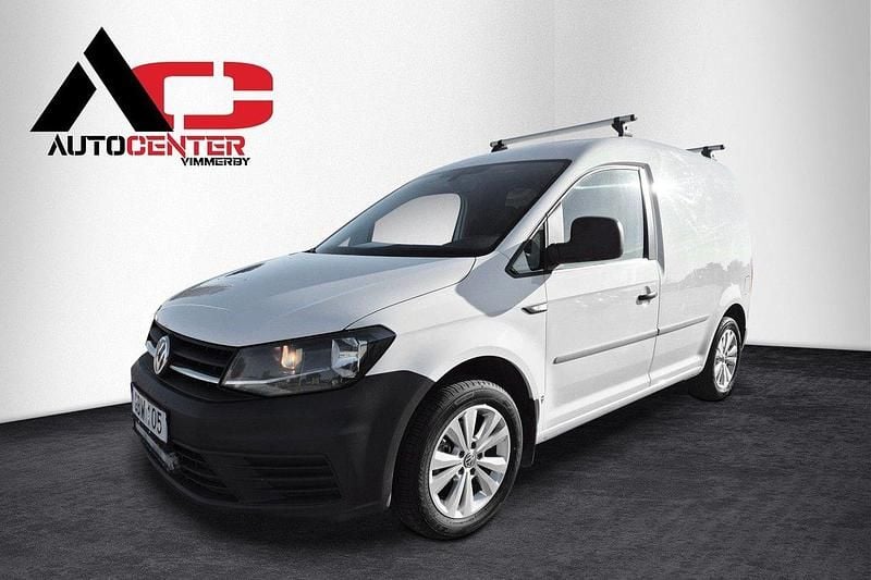 Vit Begagnad 2018 VW Caddy S Minibuss | 69 500 kr (Marknadspris) - Bild 1/4