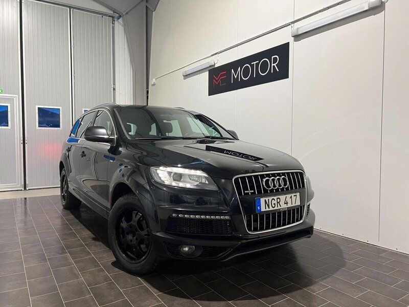 Svart Begagnad 2013 Audi Q7 S-Line SUV | 224 900 kr (Lite dyr) - Bild 1/4