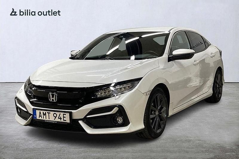 Vit Begagnad 2020 Honda Civic Elegance Halvkombi | 209 900 kr (Marknadspris) - Bild 1/3