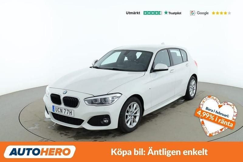 Begagnad BMW 120 M Sport 186 HK (136 kW) 2019 Vit Halvkombi