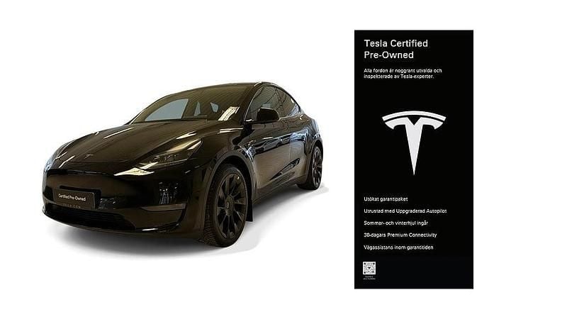 Begagnad Tesla Model Y Long Range AWD 378 kW (514 HK) 2022 Svart SUV