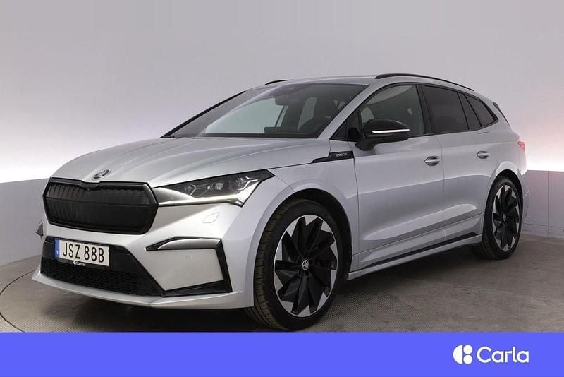 Silver Begagnad 2021 Skoda Enyaq iV SportLine SUV | 364 900 kr - Bild 1/4