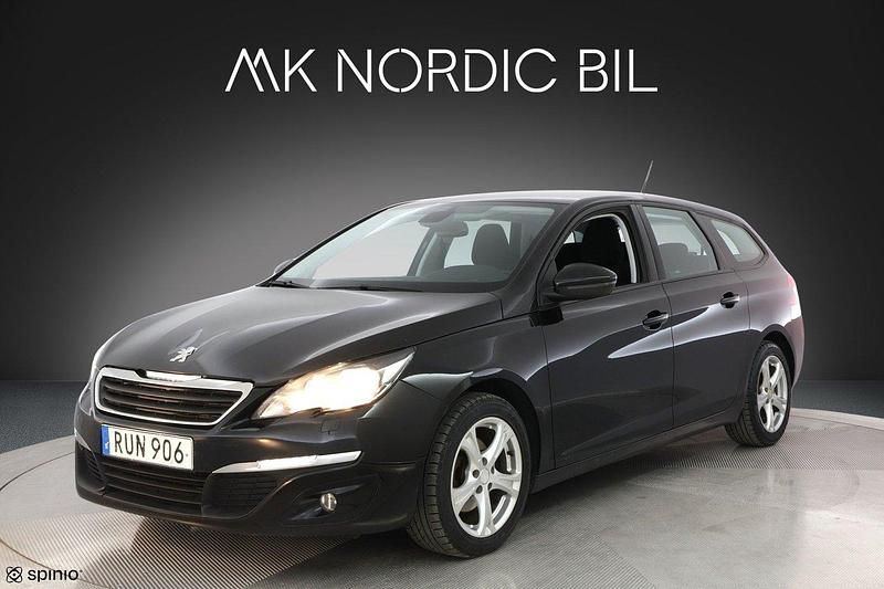 Svart Begagnad 2015 Peugeot 308 Active Kombi | 98 000 kr (Marknadspris) - Bild 1/4