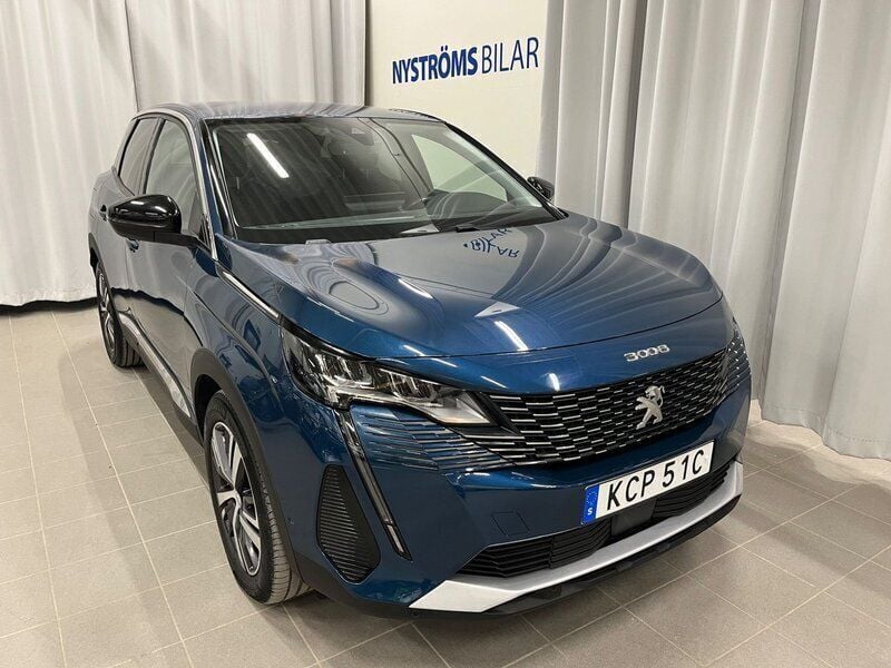 Blå Begagnad 2022 Peugeot 3008 Allure SUV | 249 900 kr (Bra pris) - Bild 1/4