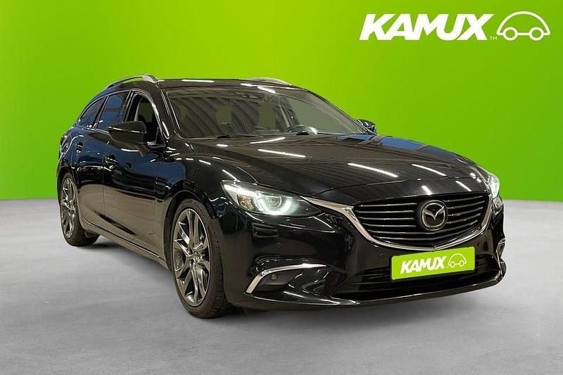 Svart Begagnad 2015 Mazda 6 Kombi | 129 700 kr (Marknadspris) - Bild 1/4