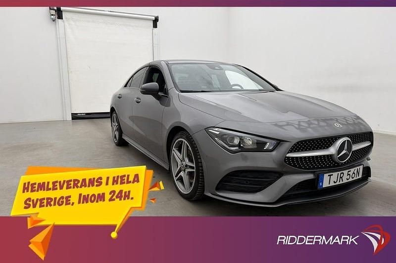 Mörkgrå Begagnad 2020 Mercedes CLA200 AMG Sportkupé | 269 800 kr (Bra pris) - Bild 1/3