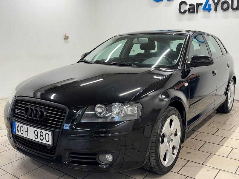 Svart Begagnad 2005 Audi A3 Sportback Comfort Halvkombi | 59 500 kr (Marknadspris) - Bild 1/4
