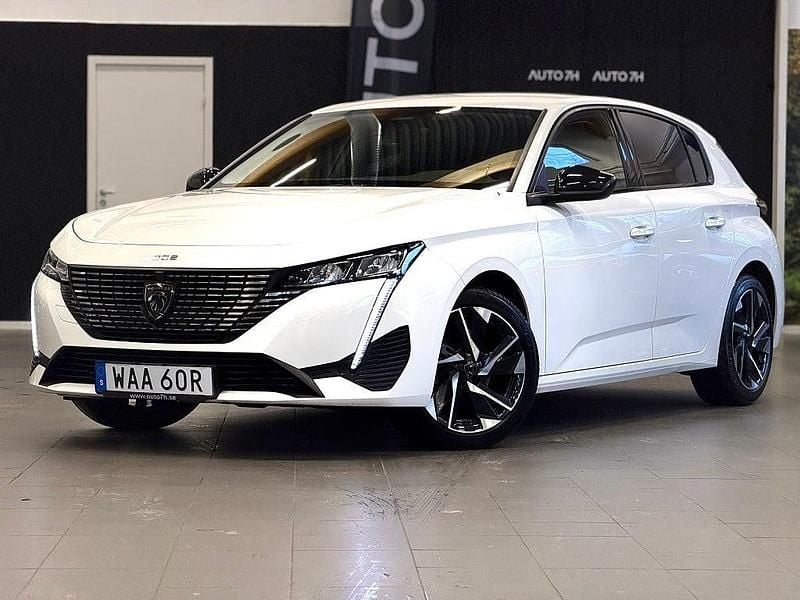 Vit Begagnad 2022 Peugeot 308 Allure Halvkombi | 204 900 kr (Bra pris) - Bild 1/4