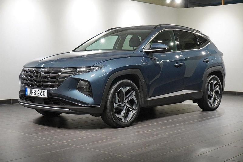 Blå (dark teal metallic) Begagnad 2023 Hyundai Tucson Advanced SUV | 384 800 kr (Lite dyr) - Bild 1/4