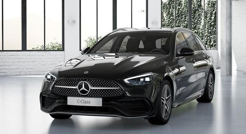 Svart Ny 2025 Mercedes C300e Kombi | 579 000 kr (Marknadspris) - Bild 1/4
