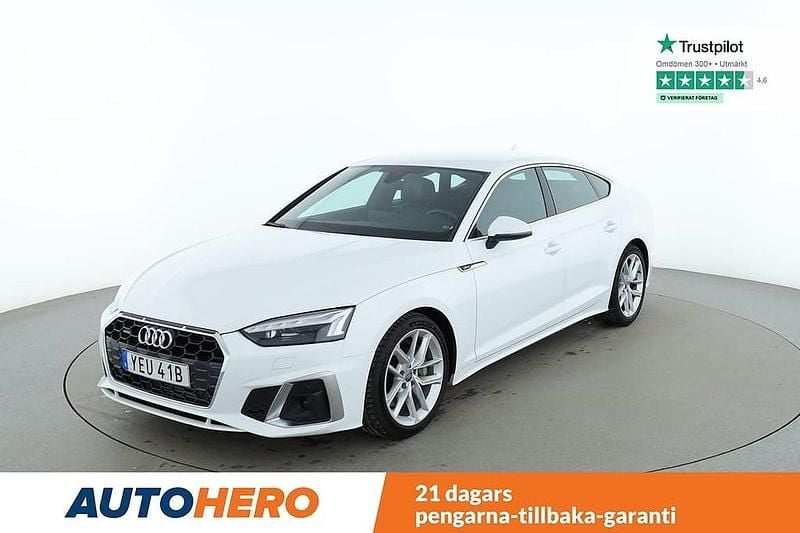 Vit Begagnad 2020 Audi A5 Sportback Halvkombi | 335 000 kr (Lite dyr) - Bild 1/4