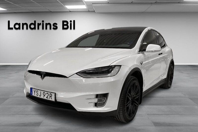 Vit Begagnad 2019 Tesla Model X Long Range AWD SUV | 439 000 kr (Marknadspris) - Bild 1/4