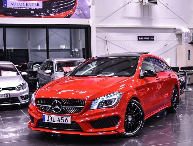 Röd Begagnad 2015 Mercedes CLA220 Shooting Brake AMG Kombi | 189 900 kr (Marknadspris) - Bild 1/4