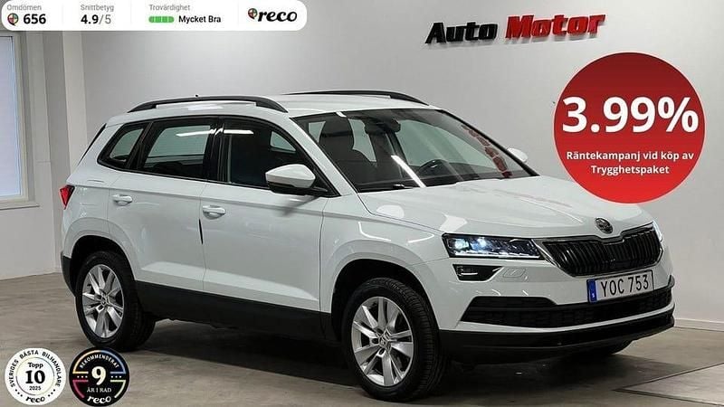 Vit Begagnad 2018 Skoda Karoq SUV | 194 900 kr (Marknadspris) - Bild 1/3