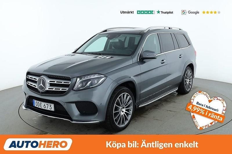 Grå Begagnad 2018 Mercedes GLS350 AMG line SUV | 480 000 kr (Dyr) - Bild 1/4
