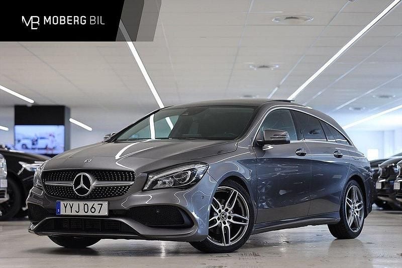 Mörkgrå Begagnad 2018 Mercedes CLA200 AMG Kombi | 209 900 kr (Lite dyr) - Bild 1/3