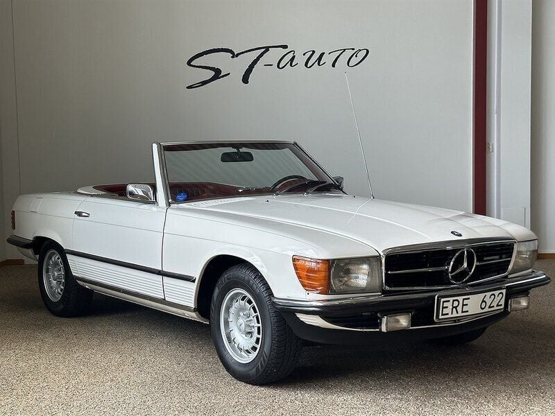 Vit Begagnad 1972 Mercedes SL350 Cab | 339 900 kr - Bild 1/4