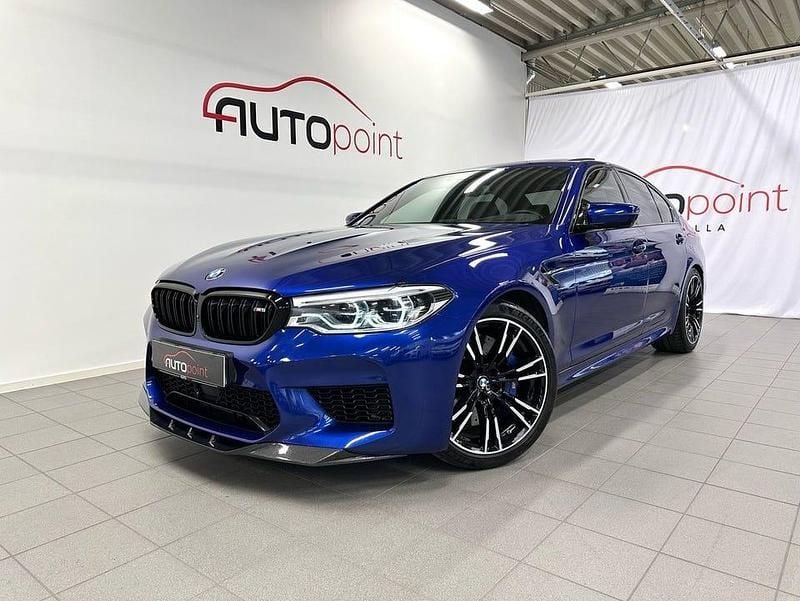 Begagnad BMW M5 M Sport 600 HK (441 kW) 2018 Blå Sedan