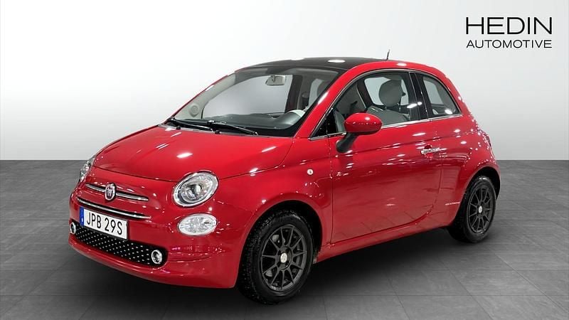 Röd Begagnad 2019 Fiat 500 Lounge Halvkombi | 129 900 kr (Lite dyr) - Bild 1/4