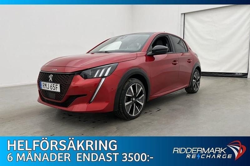 Röd Begagnad 2021 Peugeot e-208 GT Halvkombi | 184 800 kr (Marknadspris) - Bild 1/3