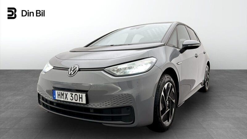Grå Begagnad 2023 VW ID.3 Pro Performance Halvkombi | 294 500 kr (Bra pris) - Bild 1/4