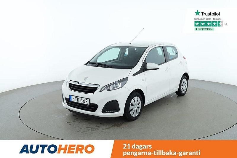 Vit Begagnad 2019 Peugeot 108 Halvkombi | 94 000 kr (Marknadspris) - Bild 1/4
