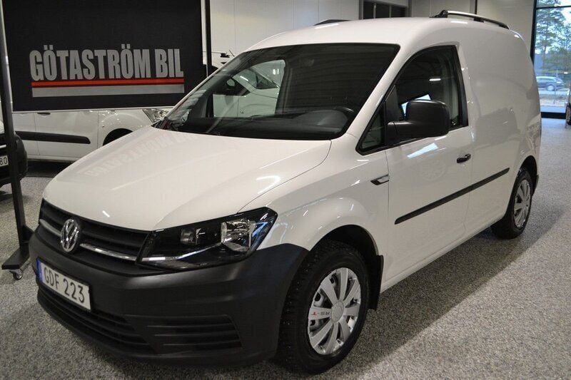 Vit (candywhite med klarlack) Begagnad 2017 VW Caddy Minibuss | 159 000 kr (Marknadspris) - Bild 1/4