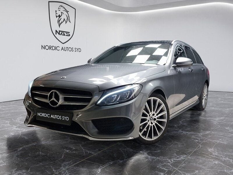 Grå Begagnad 2017 Mercedes C220 AMG Kombi | 219 900 kr (Marknadspris) - Bild 1/4