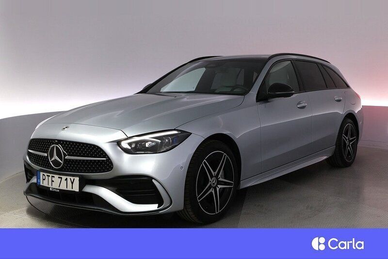 Silver Begagnad 2023 Mercedes C300e AMG Kombi | 527 900 kr (Lite dyr) - Bild 1/4