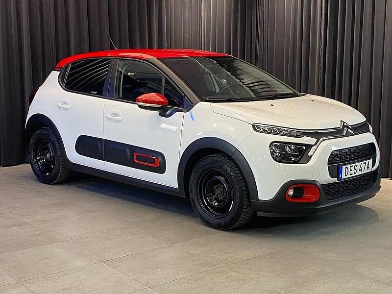 Vit Begagnad 2021 Citroën C3 Shine Halvkombi | 129 500 kr (Marknadspris) - Bild 1/4