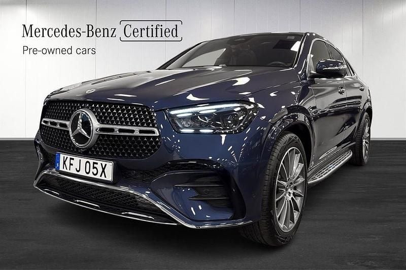 Blå Ny 2025 Mercedes GLE350 AMG Sportkupé | 959 000 kr - Bild 1/4