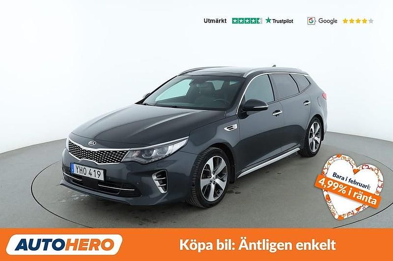 Grå Begagnad 2016 Kia Optima Sport Kombi | 160 000 kr (Marknadspris) - Bild 1/4