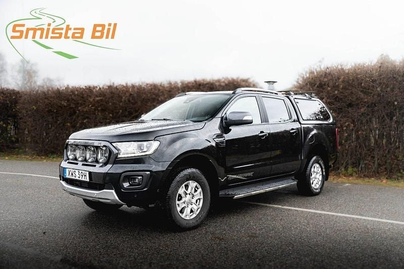 Svart Begagnad 2021 Ford Ranger Wildtrack Pickup | 298 900 kr (Superpris) - Bild 1/4