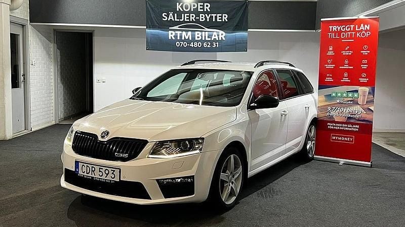 Begagnad Skoda Octavia RS 184 HK (135 kW) 2014 Vit Halvkombi