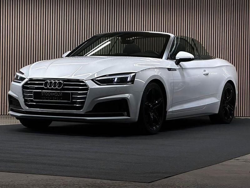 Vit Begagnad 2018 Audi A5 S-Line Cab | 349 900 kr - Bild 1/4