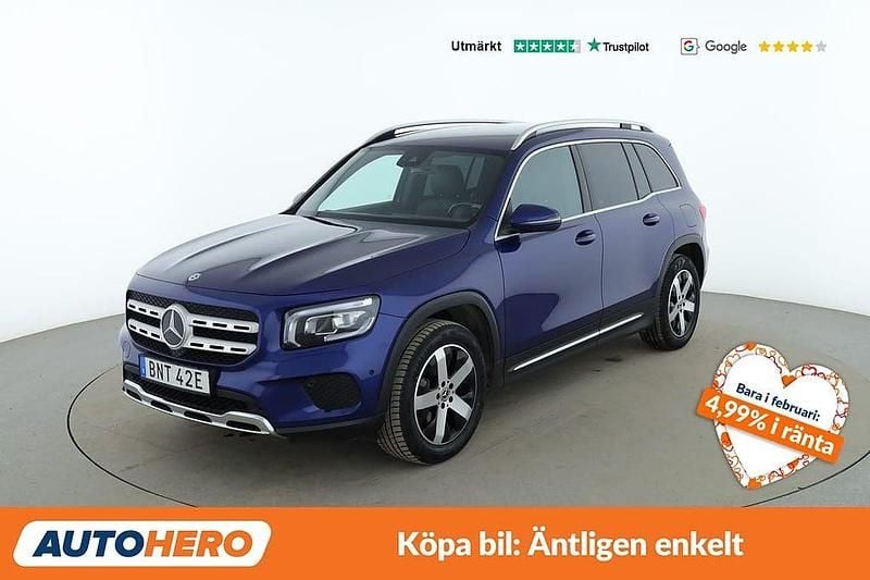 Blå Begagnad 2021 Mercedes GLB200 Progressive SUV | 349 000 kr (Marknadspris) - Bild 1/4