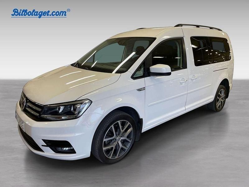 Vit Begagnad 2018 VW Caddy Maxi Life Life Minibuss | 289 000 kr (Marknadspris) - Bild 1/4